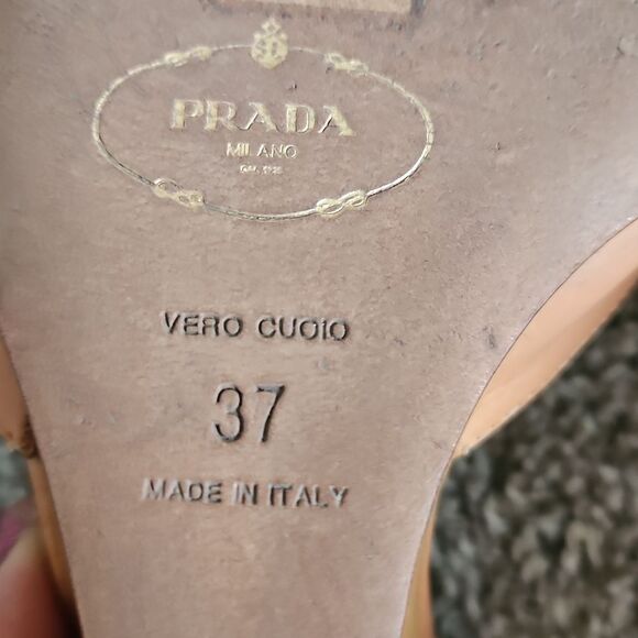 Prada Leather Wedge Heels 37 - Picture 7 of 7